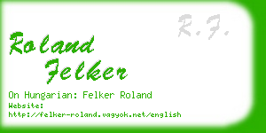 roland felker business card